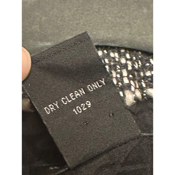 Rafaella Ladies Button Down Wool Blend Career Layering Black White Jacket SZ 12 - Picture 6 of 6